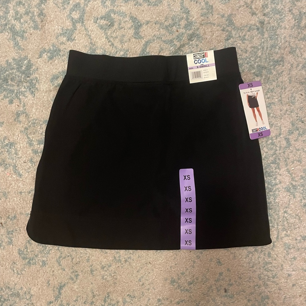 Womens Black Athletic Skort
